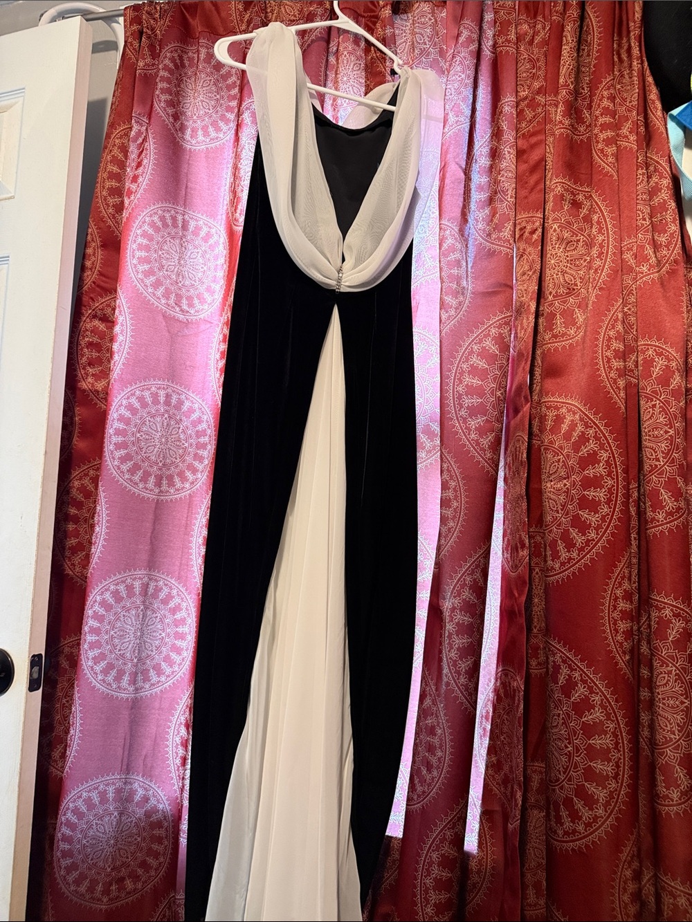 Black and white formal dress